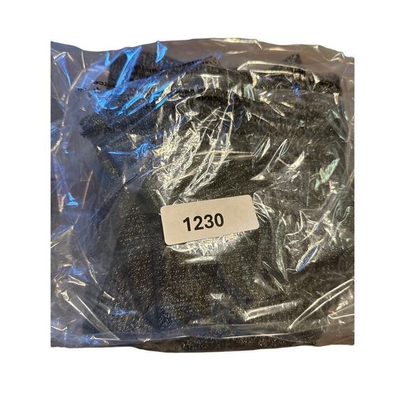 Calvin Klein Dress L Knit Black with Gold Metallic Thread Holiday - Picture 6 of 6